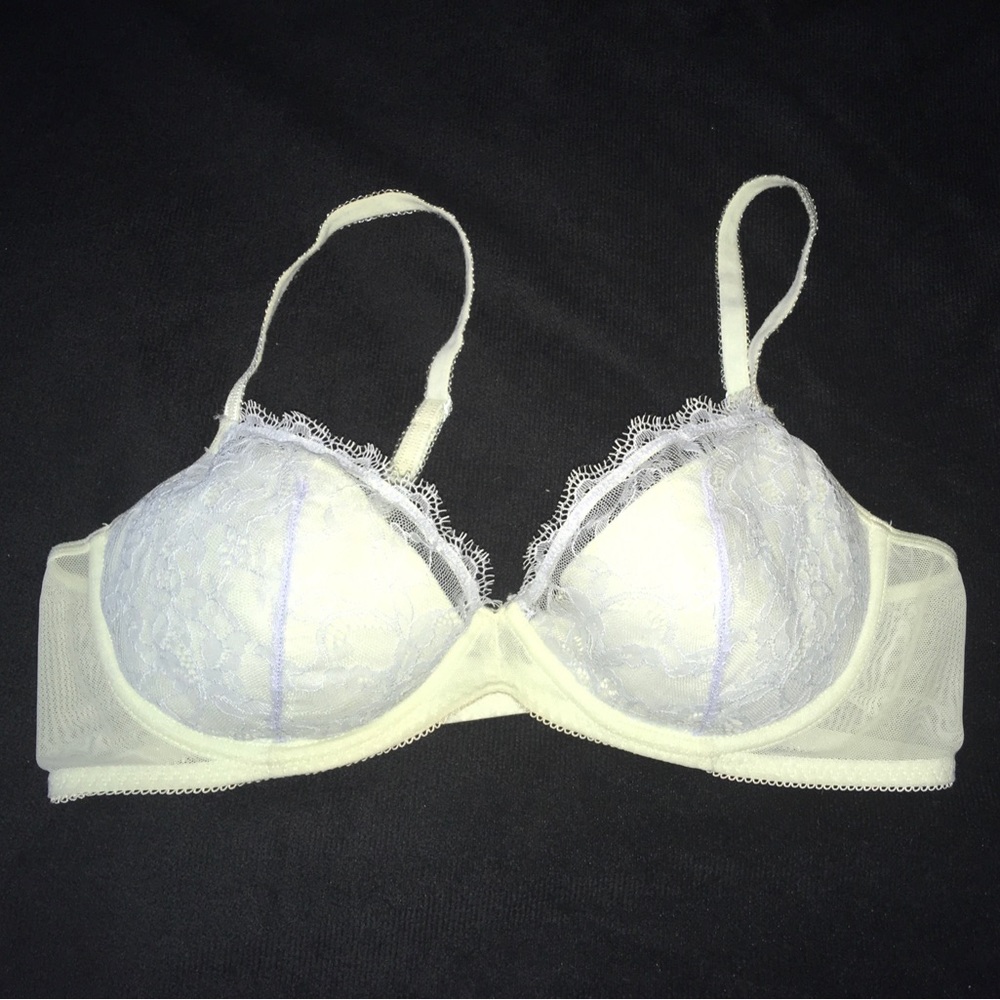 DKNY Demi balconette bra 36C junior lightweight lace mesh